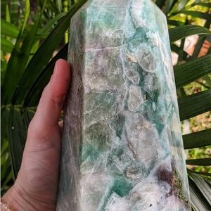5.5lb Green Fluorite Crystal Tower